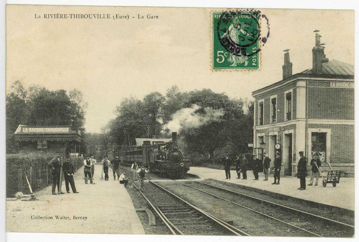Fontaine-la-Soret. La Rivière Thibouville La Gare.