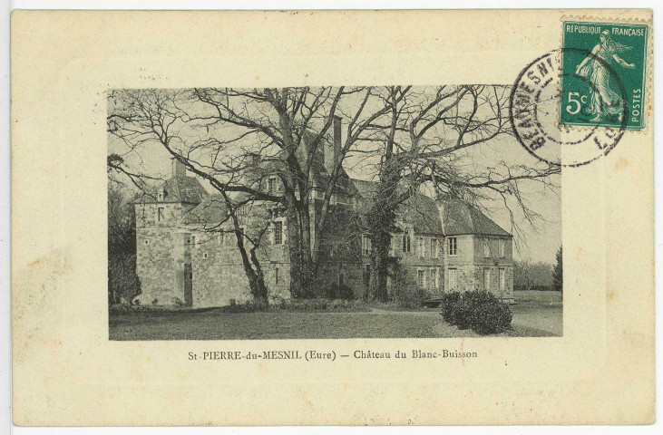 Saint-Pierre-du-Mesnil. Château du Blanc-Buisson.