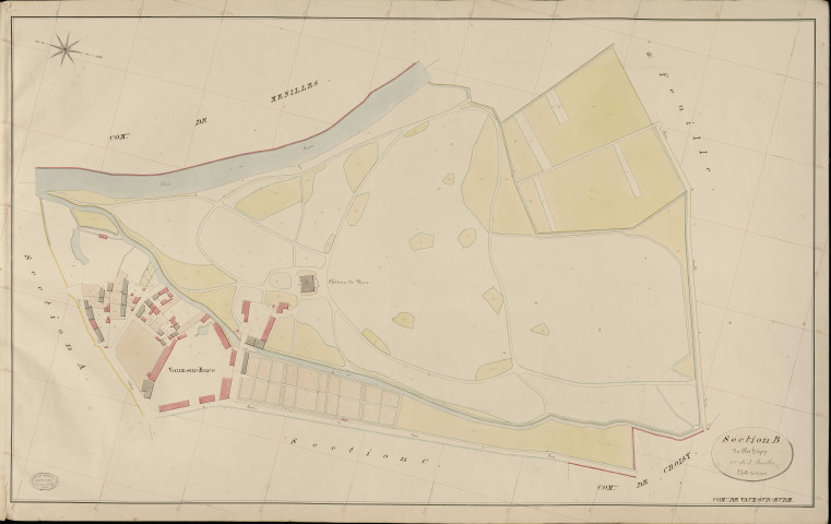 Vaux-sur-Eure. Section B _ du Clos Hiépin _ 1re de 3 Feuilles