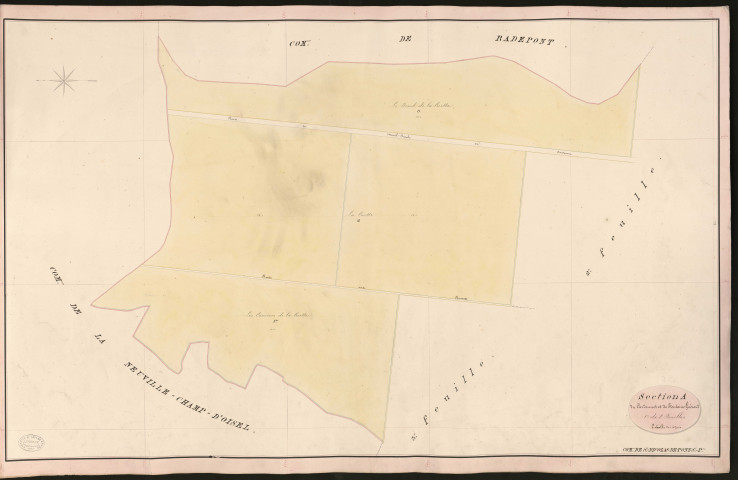 Saint-Nicolas-de-Pont-Saint-Pierre. Section A _ du Cardonnet et de Fontaine Guérard _ 1re de 8 Feuilles