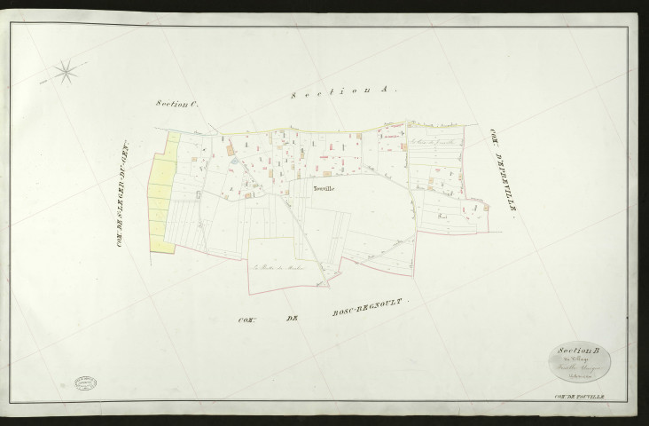 Section B du Village_Feuille unique_Echelle de 1 à 2500