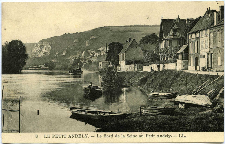Andelys (Les). Le Petit Andely - Le Bord de la Seine au Petit Andely.