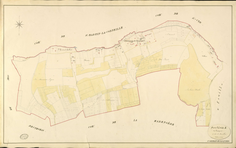 Saint-Germain-de-Pasquier. Section A _ de Pasquier _ 1re de 2 Feuilles
