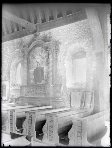 Tableau représentant le couronnement de la Vierge de l'église de Ménesqueville (Eure).