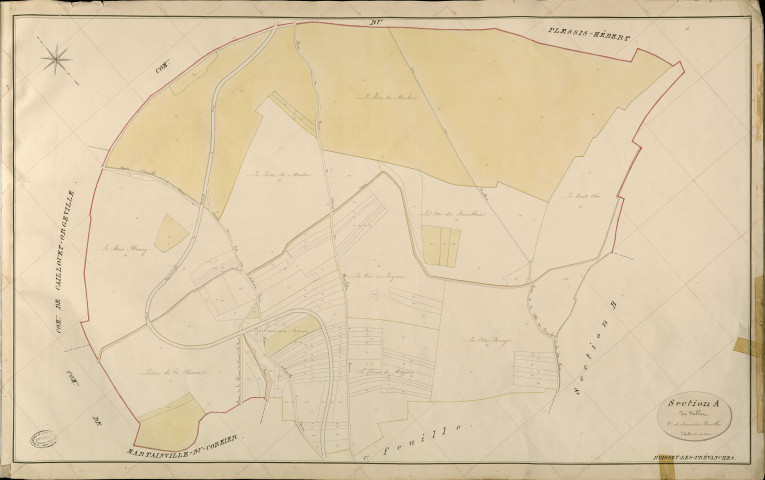 Boisset-les-Prévanches. Section A _ du Vallot _ 2e de dernière Feuille
