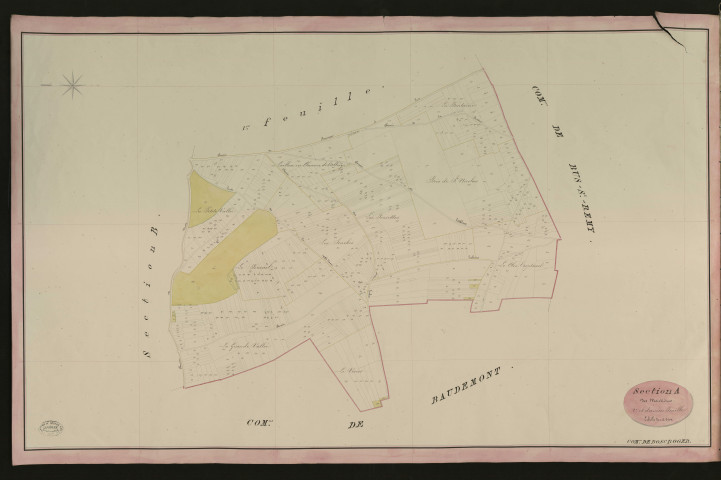 Bosc-Roger-sous-Baquet. Section B _ du Village et du bois de Baquet _ 1re de 2 Feuilles