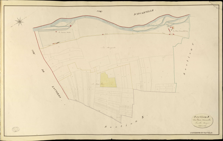 Saint-Etienne-du-Vauvray. Section D _ de la Basse Crémanville _ Feuille Unique