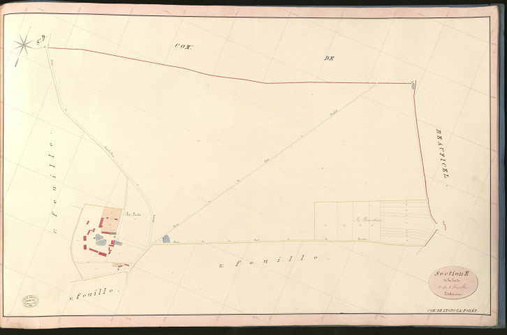 Lyons-la-Forêt. Section E _ de la Lande _ 2e de 8 Feuilles