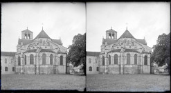 Abside et clocher de l'église de la Madeleine de Vézelay (Yonne).