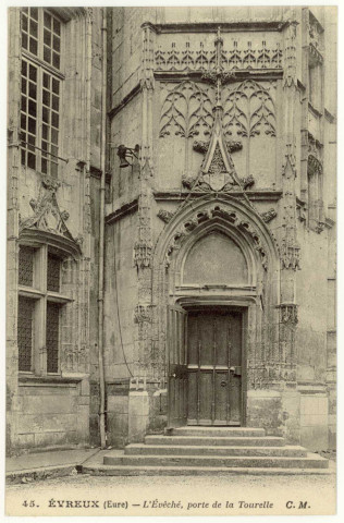 Evreux-Ville. L'Evêché, porte de la Tourelle.