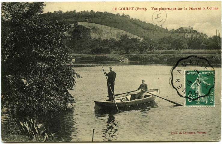 Goupillières. Le Goulet (Eure). - Vue pittoresque sur la Seine et la Colline.