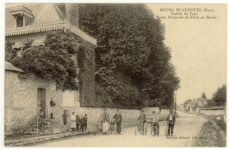 Bourg-Beaudoin. Entrée du Pays-Route Nationale de Paris au Havre.