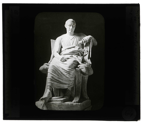 Statue de Ménandre à Rome (Italie).