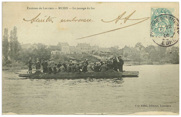 Muids. Environs de Louviers - Le Passage du bac.