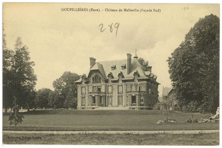 Goupillières. Château de Melleville (Façade Sud).