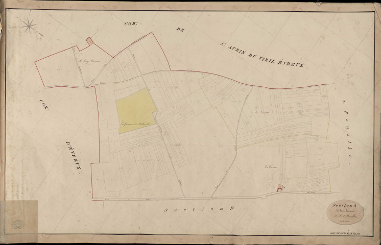 Guichainville. Section A _ de Saint Laurent _ 1re de 2 Feuilles