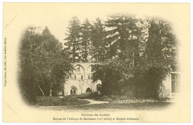 Lisors. Environs des Andelys - Ruines de l'Abbaye de Mortemer (XIIe siècle) et Maison Abbatiale.