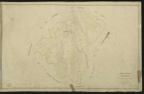 Heudreville-sur-Eure. Tableau d'assemblage du Plan Parcellaire de la Commune d'Heudreville _ Canton de Gaillon - Louviers - Eure. _ Terminé sur le terrain le 20 août 1829, sous l'administration de M. Le Vicomte Raymond Delaitre, Préfet - M. Hersent, Maire et sous la direction de M. Hurtrelle, Directeur des Contributions directes. _ M. Hautier, Géomètre en Chef. _ Par M. Caffin, Géomètre de 1re classe