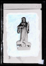 Église de Saint-Philbert-sur-Risle (Eure), statue de Sainte-Austreberte.
