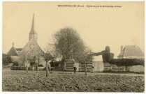Feuguerolles. Eglise et porte de l'ancien château.