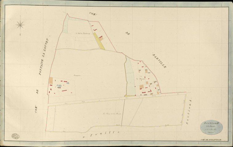 Duranville. Section B _ de la Chaussée _ 1re de 2 Feuilles