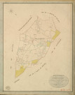 Saint-Vincent-du-Boulay. Tableau d'assemblage _ du Plan Parcellaire de la Commune de St Vincent du Boulay _ Canton de Thiberville - Bernay - Eure. _ Terminé sur le Terrain le 3 Juillet 1845 , sous l'administration de M. Petit de Bantel, Préfet _ M. Mauviel, Maire _ sous la Direction de M.Violas de Martigny, Directeur des Contributions directes _ M. Le Fébure, Géomètre en Chef. _ Par M. Lefebure, Géomètre de 1re classe.
