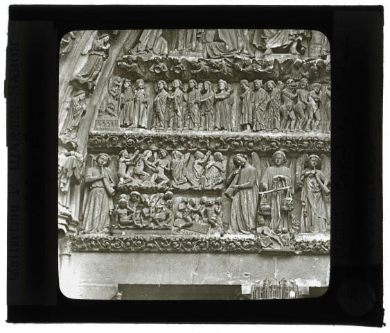 Cathédrale Notre-Dame d'Amiens (Somme), porte centrale, tympan.