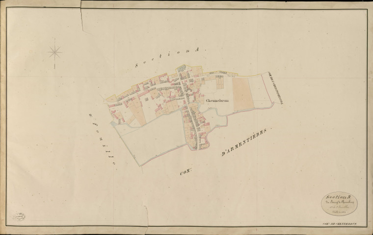 Chennebrun. Section B _ du Bourg de Chennebrun _ 1re de 2 Feuilles