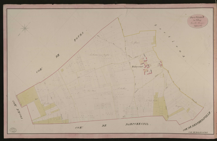 Molincourt. Section B _ du Village _ Feuille Unique