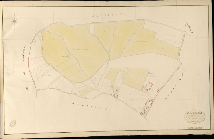 Sainte-Marthe. Section E _ du Bois d'enhaut _ Feuille Unique