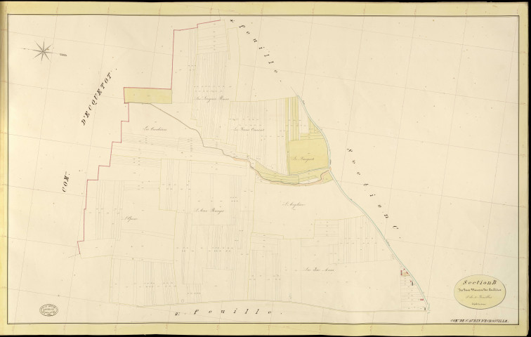 Saint-Aubin-d'Ecrosville. Section B _ des deux Mares et des Caudières _ 2e de 4 Feuilles
