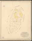 Saint-Gervais-d'Asnières. Tableau d'assemblage du Plan Parcellaire de la Commune de Saint-Gervais-d'Asnières _ Canton de Cormeilles - Pont-Audemer - Eure _ Terminé sur le terrain le 1826, sous l'administration de M. Le Vicomte Raymond Delaitre, Préfet - M. Barbey, Maire et sous la direction de M. Hurtrelle, Directeur des Contributions directes. _ M. Hautier, Géomètre en Chef. _ Par M. Canu, Géomètre de 1re classe