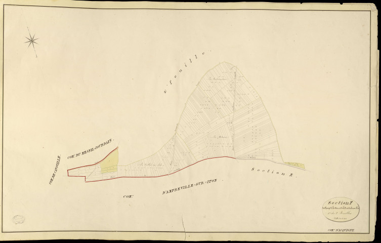 Acquigny. Section F _ des Champs de la Mare et de la Vente du Cornouiller _ 1re de 2 Feuilles