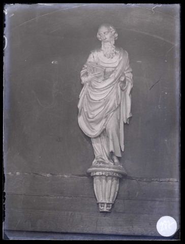 Église de Vandrimare (Eure), statue de Saint-Thomas.