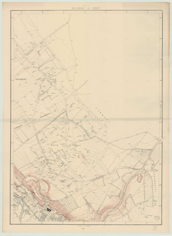 Beaumont-Le-Roger _ MRU _ Plan topographique régulier en 4 feuilles