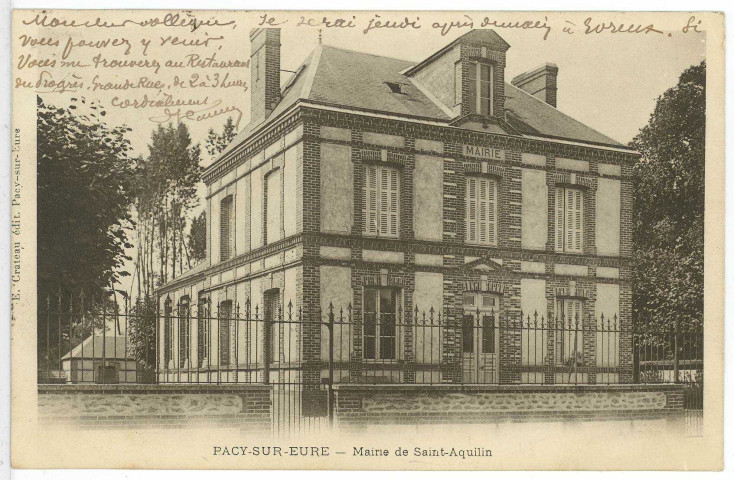 Saint-Aquilin-de-Pacy. Mairie de Saint-Aquilin.