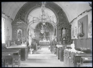 La nef et le chœur, à l'intérieur de l'église de Rosay-sur-Lieure (Eure)