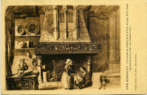 Andelys (Les). Cheminée de L'Hôtel de la Fleur de Lys (Actuellement Hôtel du Grand Cerf).