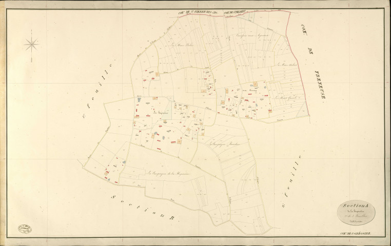 Saint-Grégoire-du-Vièvre. Section A _ de la hupinière _ 2e de 3 Feuilles