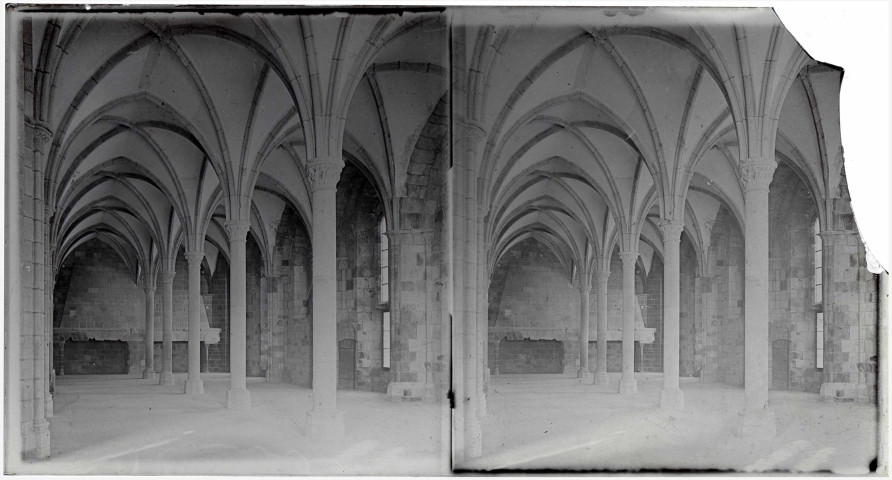 Abbaye et dépendances du Mont-Saint-Michel (Manche), la salle des Hôtes de la Merveille.