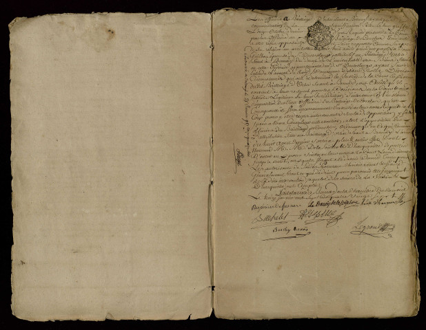 Délibérations particulières des officiers du bailliage d'Orbec-Bernay (27 juillet 1786-15 juillet 1788) et discours prononcé à l'Assemblée des notables du 25 mai 1787 (mai-juin 1787).