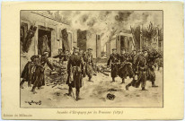 Etrépagny. Incendie d'Etrepagny par les Prussiens en 1870.