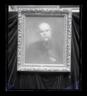 Tableau peint, « Eugène Carrière » dédicacé à Paul Verlaine.