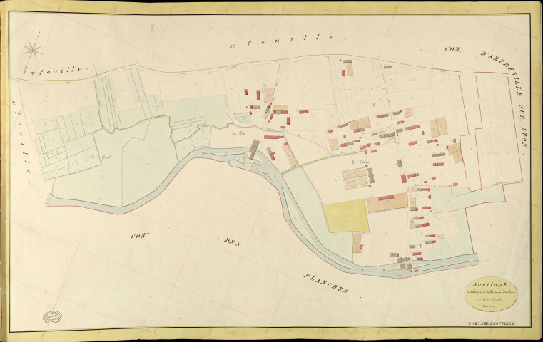 Hondouville. Section E _ du Valtier et de la Fontaine Jeanbart _ 2e de 4 Feuilles