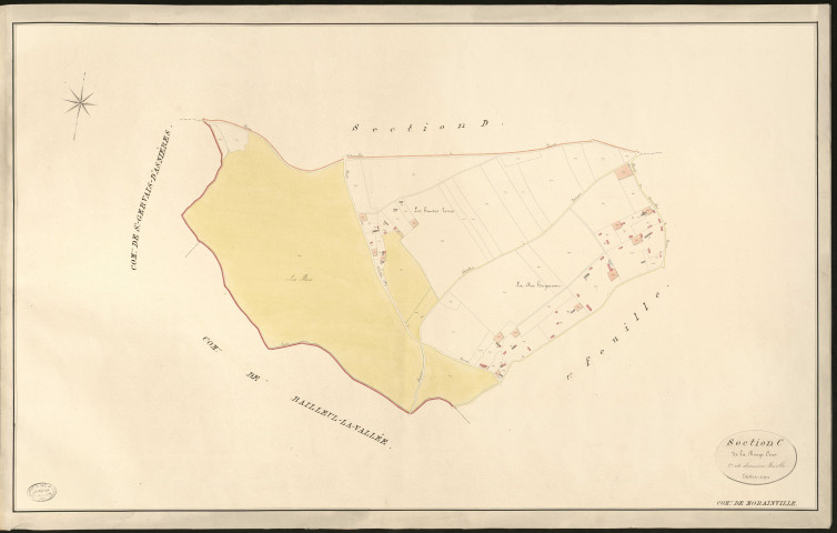 Morainville-près-Lieurey. Section C _ de la Rouge Cour _ 2e et dernière Feuille