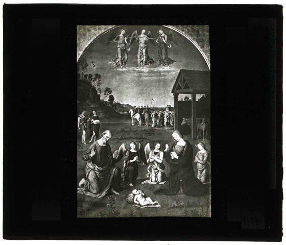 Musée de Rome (Italie), tableau de Giovanni di Pietro "L'Adoration de l'enfant Jésus".