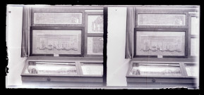 Salle et collections d'un musée égyptien (papyrus).