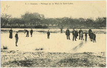 Louviers-Ville. Patinage sur la Mare de Saint-Lubin.