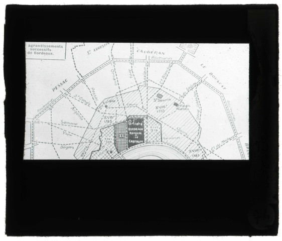 Plan de Bordeaux (Gironde).