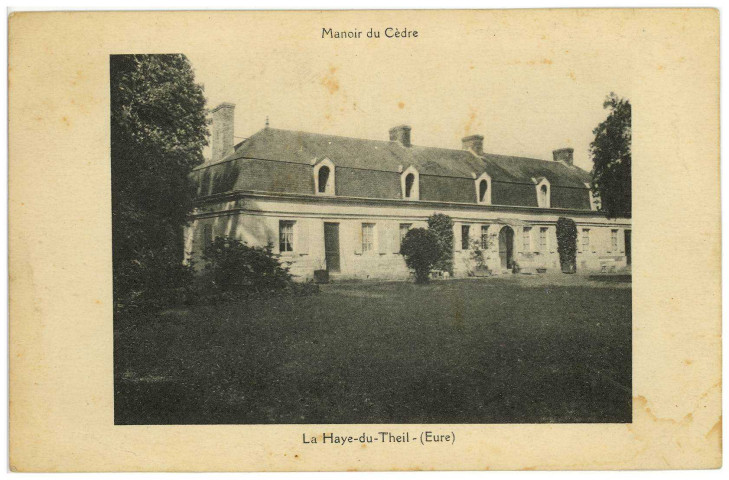 Haye-du-Theil (La). Manoir du Cèdre.